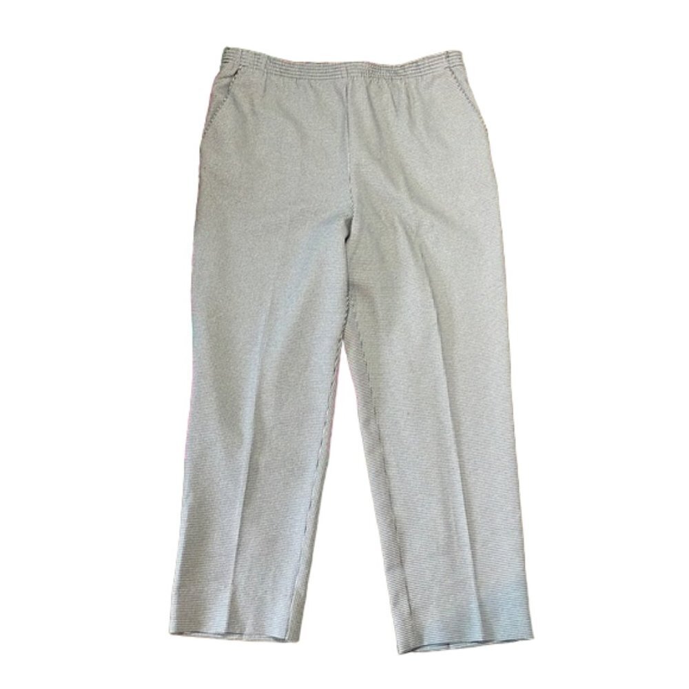 Vintage Houndstooth Dark Academia High Rise Elastic Waist Trousers 16